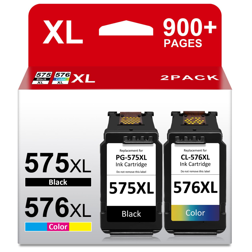 Pg-575Xl Cl-576Xl Pg575 Cl576 Replacement For Canon 575 576 Ink Cartridges For Canon Ts3750i Ink Cartridges, Pixma Ts3750i Ts3550i Ts3551i Tr4750i Ts Black 4782006924172