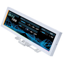 Lian Li 8.8" Universal Screen White – USB Hardware Monitor with 1920480 Resolution, 500 nits Brightness, Flexible Mounting Options, ARGB Edge Ligh