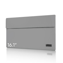 ARZOPA 16.1" Portable Monitor Sleeve Bag PU Leather Storage Case for Travel Monitor Laptop, Waterproof Material, Bottom Layer Material, Soft Lining,