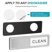 2X Dishwasher Magnet Clean Dirty Sign, Strong Magnet Non-Scratch Clean Dirty Magnet for Dishwasher, Easy to Read & Slide