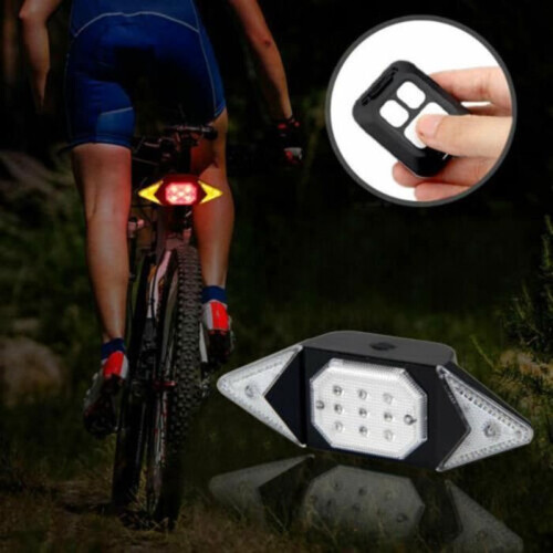 Wireless Rechargeable Bicycle Rear Tail Light with Remote Control, 5 Modes, USB Charging, Red 2