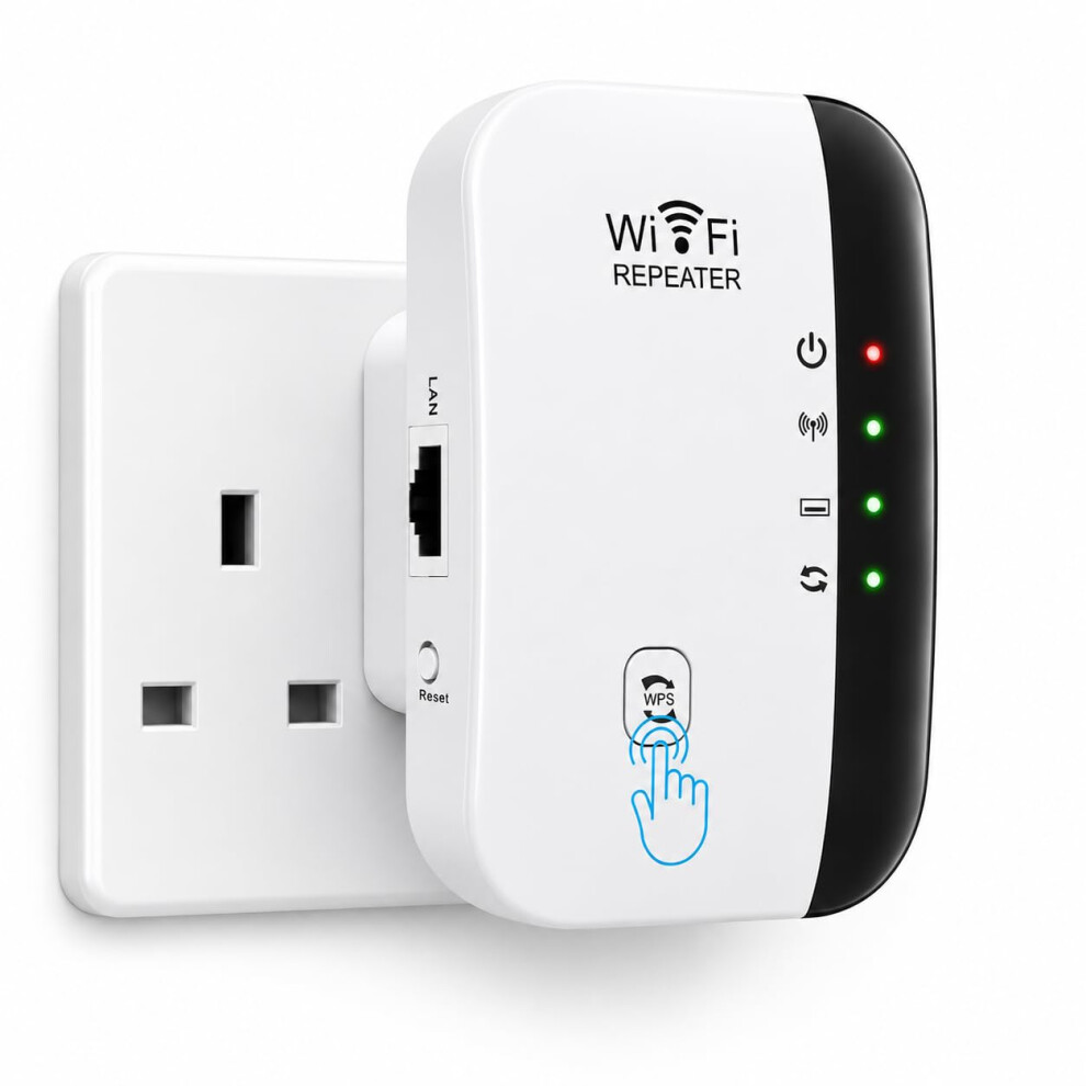 Wifi Extender, Wifi Booster,Wifi Repeater, Covers Up To 3650 Sq.ft And 45 Devices, Internet Booster-With Ethernet Port,Quick Setup,Home Wireless Sign 5317931035120