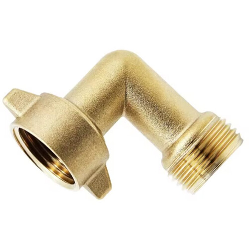 Solid Brass 90 Degree Angle Connector for Garden Hose Adjustable Interface Male to Female Elbow Secure Connection 2
