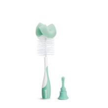 Munchkin Sponge 2-in-1 Bottle Brush (Bonus Teat Brush Stored in Handle), Assorted, Pack of 1