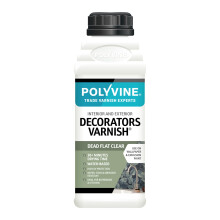 Polyvine Decorators Varnish Dead Flat – Water Resistant Clear Varnish with UV Protection - Seals and Protects Emulsion, Acrylic Paint, Wallpaper, Wo