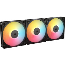 CORSAIR RS120-R ARGB 120mm PWM Reverse Flow Fan - +5V ARGB Connections, 8 RGB LED, High Pressure, Daisy Chain, Magnetic Bearing, Zero RPM, Pack of 3 -