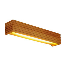Solidträ LED-Lampa Badrumsspegel Skåplampa Badrumssminkbordslampa Original Trävägglampa