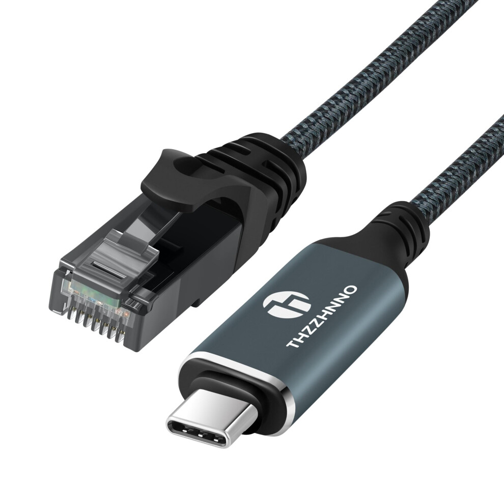 Thzzhnno Usb C To Ethernet Cable 2M, Type C To Rj45 Gigabit Lan Network Adapter Cord,Directly Connected,Thunderbolt 3/4 Compatible For Macbook Pro/Ai 9182292666766