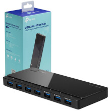 TP-Link UH700 USB Hub, 1.5A Fast Charging 7-Port Docking Station, 10x Data Transfer Speed up to 5Gbps, 12V/2.5A Power Adapter and 1m USB 3.0 Cable, C