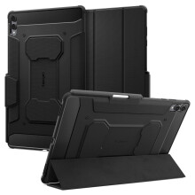 Spigen Galaxy Tab S11 Ultra Hülle (2025), Rugged Armor Pro mit S Pen Halter, stoßdämpfendes Design