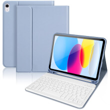 Keyboard Case for iPad A16 11th Generation 2025 and 10th Generation 2022 (11/10.9 inch), Detachable Bluetooth Keyboard Cover with Pencil Holder for i