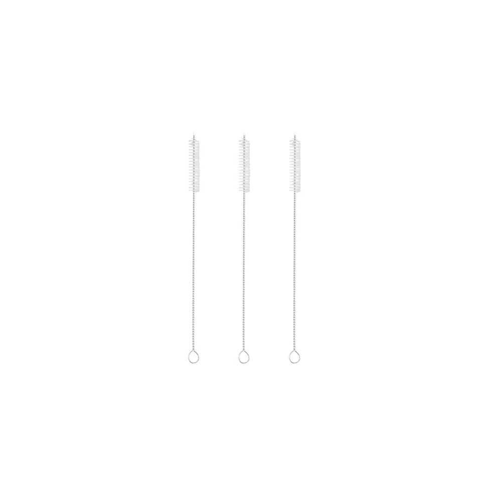 Longdenekhaliq 3 Pcs Straw Cleaning Brushes, Reusable Straw Cleaners, Mini Tube Brush Kettle Spout Brush, Nylon Straw Brush, Stainless Steel Tumbler Test Tubes