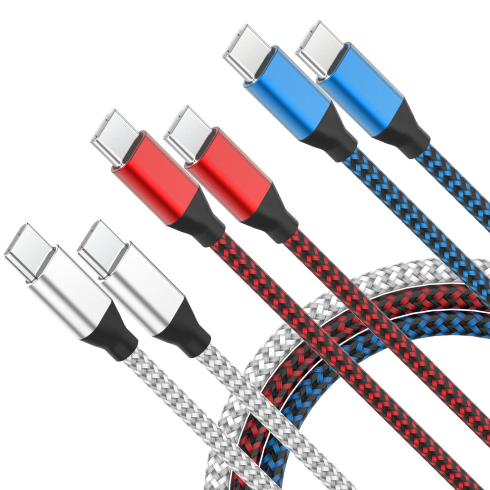Usb C To Usb C Charger Cable 3Pack 6Ft Nylon Braided 60W (3A) Usb-C Iphone Fast Charger Cable For Iphone 17 16 15 Pro/Pro Max/Air/Plus,Ipad Air,Airpo 5001178383020