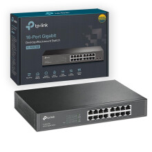 TP-Link TL-SG1016D 16-Port Gigabit Network Switch, Desktop/Rackmount, Energy Saving Ethernet Splitter, MAC address self-learning, Auto MDI/MDIX,