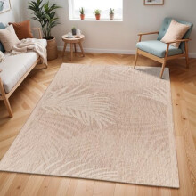 Livabliss Vanessa Morenos Indoor Outdoor Carpet Runner 80x150 cm, Boho Pattern for Living Room, Hallway & Dining, Waterproof Stain Durable, Beige