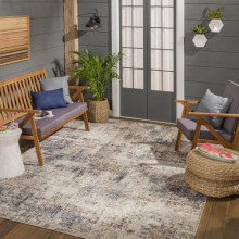 Livabliss Leila Asward Indoor Outdoor Rug - Large Boho Rug for Living Room 120x170cm, Dining, Kitchen Rug - Vintage Patterned Neutral & Coloured Rugs,