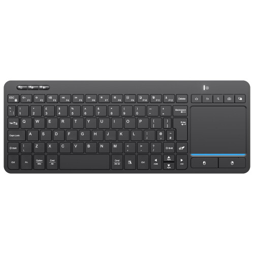 Bnnwa Multi-Device Wireless Keyboard with Trackpad, Bluetooth Keyboard with Big Size Touchpad,Support 3 Devices for PC,Windows, Android, Chrome OS, L