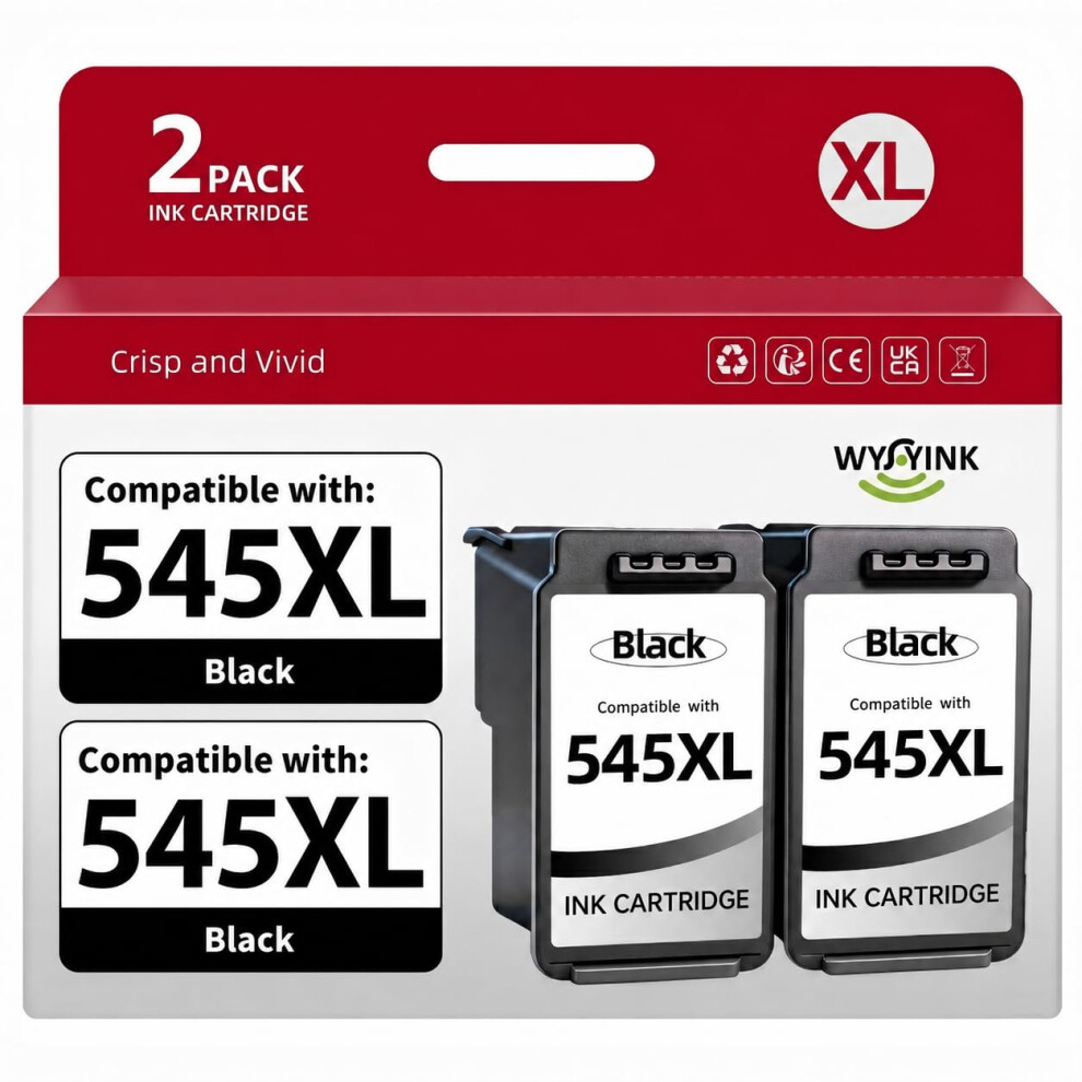 Wyfyink 545 Xl Ink Cartridges Replacement For Canon 545 Ink Cartridge Pg 545XL Pg545 Pg-545 546 For Cannon Ts3350 Ts3355 Ts3300 Ts3150 Mg Black 7086435879810
