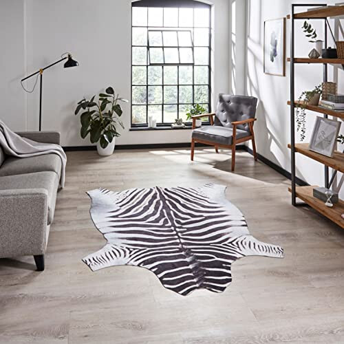 Think Rugs Think Rugs Faux Animal Print Zebra Print