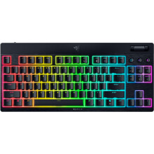 Razer BlackWidow V4 Tenkeyless HyperSpeed Low Profile - Wireless Hot-swappable Gaming Keyboard (HyperSpeed Wireless & BT, Multi-Function Roller & Con