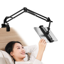 ULANZI iPad Holder for Bed, 360 Rotation, Compatible with iPad Air, Mini, Pro & Other Tablets, 4.6-12.9" Devices