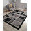 Trend Trend Black And Silver Grey Square Design Rug. 8 (120cm x 170cm) 1