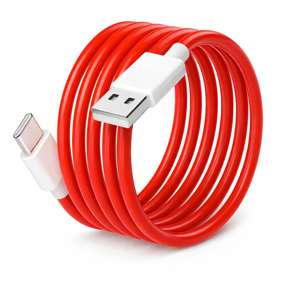 2M Usb C Charging Cable, 65W Usb A To C Cable Supervooc Charge Compatible With Oneplus 11/10 Pro/Nord 2T/8/7 Pro/7T/6T/6/5T/5/3T Reno 14Fs 13F 12F A8 5003273062589