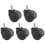 50mm Office Chair Roller Castor Wheels - Set of 5 - Black 1