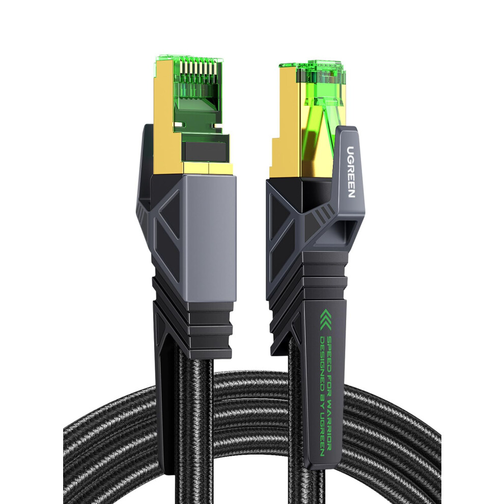 Ugreen Gaming Ethernet Cable, Cat 8 High-Speed Special Network Cable For Game, 40Gbps 2000Mhz Braided Rj45 Lan Gigabit Cable, Sf/Ftp Poe 26Awg Compat 5007712973788