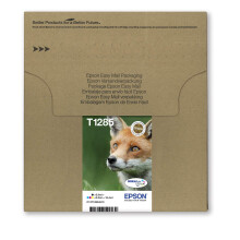 Epson T1285 Fox Genuine Multipack, Eco-Friendly Packaging, 4-colours Ink Cartridges, DURABrite Ultra Ink