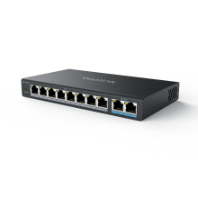 Reolink PoE Switch with 8 PoE Ports, 2 Gigabit Uplink Ports, Up to 120W Total for All PoE ports, Ideal NVR PoE IP Cameras, IEEE802.3af/at, Desktop/Wa