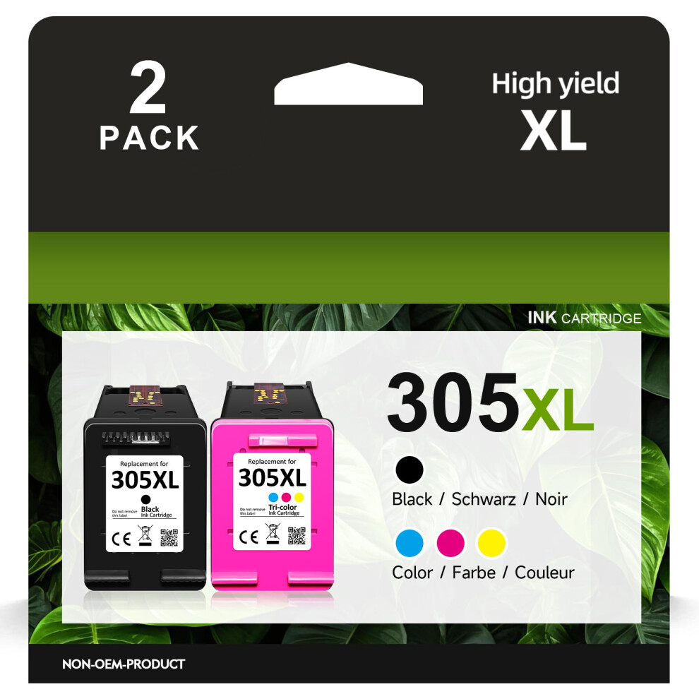 305Xl Ink Cartridges And Colour For 305 Cartridges Hp Replacement For Hp 305 Ink Cartridges For Deskjet 2700 2820 2800E 2810E 2820E Deskjet Plu Black 5007484206602