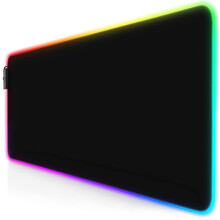 TITANWOLF XXL RGB Gaming Mouse Pad 800x300mm Mouse Mat XXXL Extended Large LED Mousepad 11 Multi colors and effect modes Non Slip Base Computer Keybo