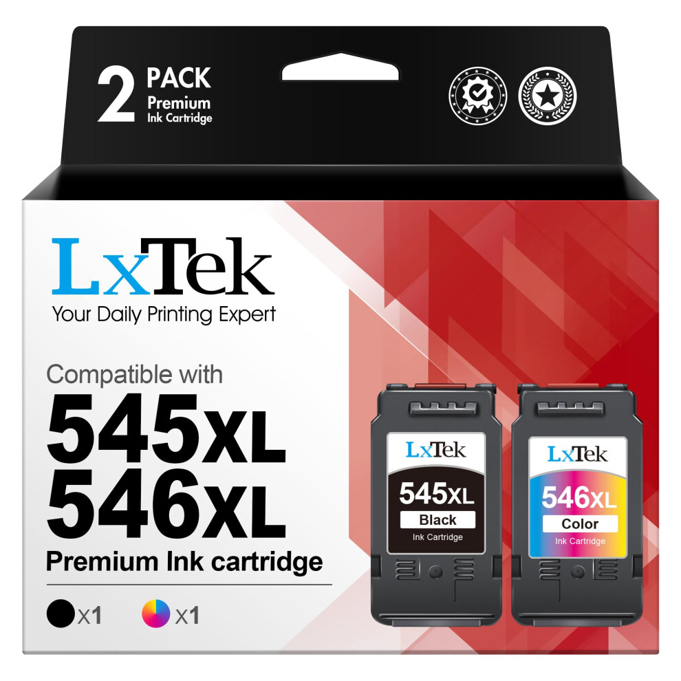 Lxtek Pg-545Xl Cl-546Xl Ink Cartridges Replacement For Canon 545XL 546Xl For Pixma Tr4551 Pixma Mg2550 Pixma Mg2550s Pixma Ts3150 Ts3350 Ts3351 Ts345 5775907046493