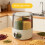 Kitchen Rice Bucket, Household Grain Storage Box, Sealed Rotating Compartment Grain Container Large Gray 8