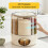 Kitchen Rice Bucket, Household Grain Storage Box, Sealed Rotating Compartment Grain Container White Large 3