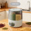 Kitchen Rice Bucket, Household Grain Storage Box, Sealed Rotating Compartment Grain Container White Large 9