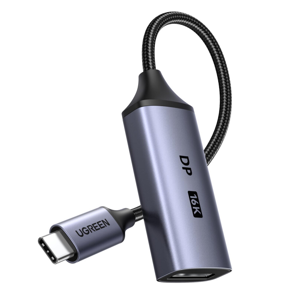 Ugreen Usb C To Displayport 2.1 Adapter 16K@60Hz 8K@120Hz 4K@240Hz 1440P@480Hz 80Gbps Thunderbolt 5/4/3 Type C Dp Cable Dsc Hdr G-Sync Free-Sync Comp 7463465517026