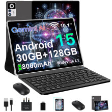 Android 15 Tablet 10 Inch, Gemini AI, 30GB RAM+128GB ROM (TF 2TB), 5G WiFi Tablets,Widevine L1 | 8000mAh | Octa-Core | 2.0GHz | 5G WiFi | BT 5.0 |