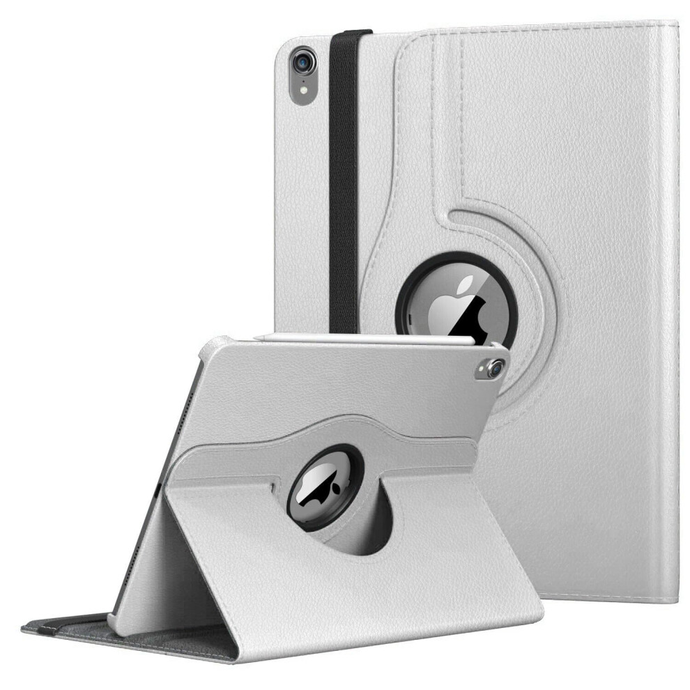 360 Rotate Leather Case For Ipad 10Th/11Th Generation Released 2022/2025 Only For Model Numbers A2757, A2777, A2696, A3355, A3356, A3354. (Whit 4333693335507
