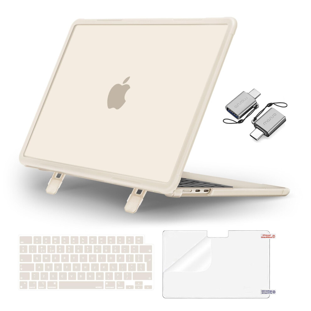 Mosiso Case Compatible With Macbook Air 13 Inch M5 M4 M3 M2 2026-2022 A3449 A3240 A3113 A2681, Case For Macbook Air 13.6 Shockproof Cover Fold Kickst 9326677800547