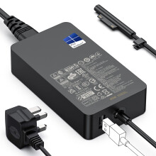 Surface Pro Charger,65W Microsoft Surface Charger for Surface Pro 11/10/9/8/7+/7/6/5/4/3, Surface Laptop 7/6/5/4/3/2/1, Surface Book 3/2/1, Surface G