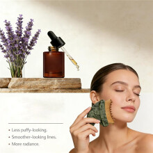 Lymphatic Contour Face Brush for Lymphatic Drainage, de-Puff, Sculpt, Smooth & Glow