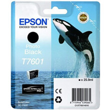 Epson T760140 Killer Whale T7601 Ink Cartridge, Photo Black, Genuine