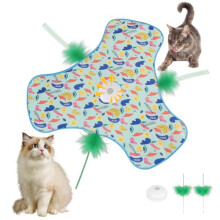 CMANLNYK Automatic Interactive Cat Toy - Touch-Activated Hide and Seek Exercise Toy for Indoor Bored Adult Cats and Kittens, Moving Concealed Wand and