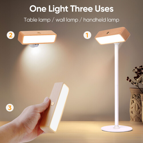 360 Rotating Wooden Wall Lamp 1