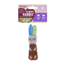 Rosewood Little Nippers Floppy Rabbit Cat and Kitten Toy, Soft Multi Coloured Plush Toy with Catnip, Interactive Play for Kittens and Small Cats,