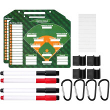 Magnetic Baseball Lineup Board with 30 Sheets-Dry Erase Baseball Clipboard for Coaches,Baseball Training Accessories