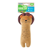Rosewood Eco-Friendly Lion Kicker Plush Cat Toy - Made from Recycled Plastic, Ideal for Kicking and Grabbing, Engages Feline Instincts