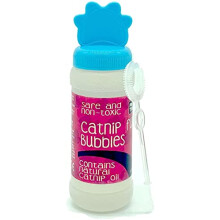 Pet Touch 120 ml Catnip Fun Bubbles for Cats and Kittens that contains NATURAL CATNIP OIL for Interactive Play (Blue (120ml))